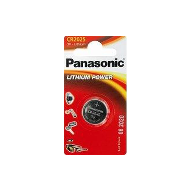 Batteria al litio Panasonic CR2025 165mAh 1 pz.