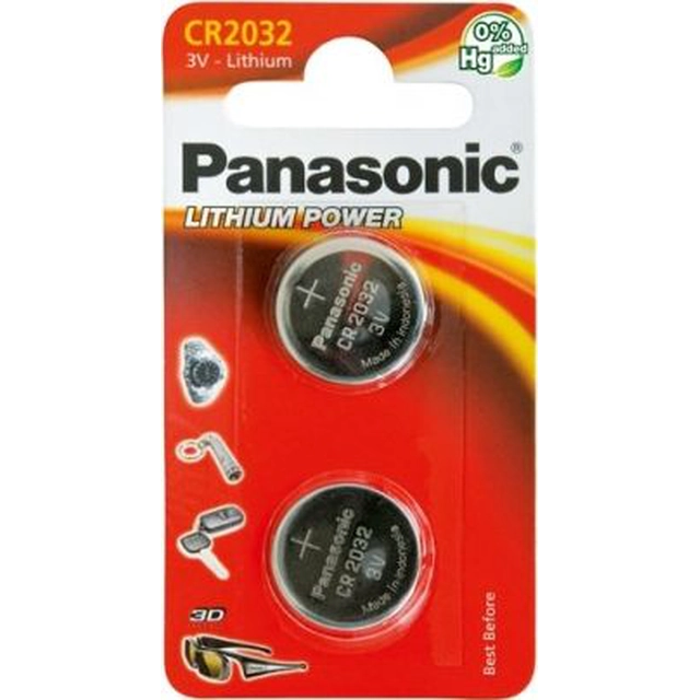 Batteria al litio Panasonic CR2032 220mAh 1 pz.