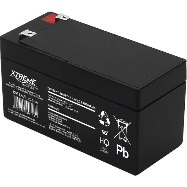 Batteria al piombo Xtreme AGM 12V 3.4Ah 82-214#