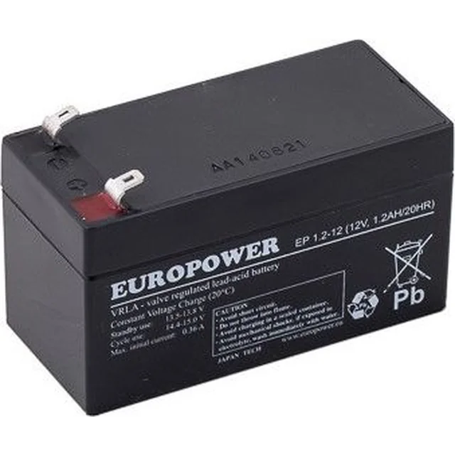 Batteria Europower 12V 1.2Ah AGM EP1.2-12