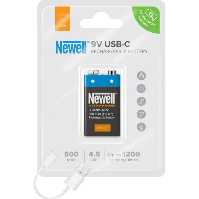 Batteria Newell NEWELL 9 V USB-C 500 mAh