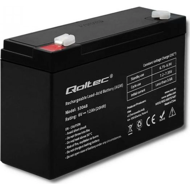 Batteria Qoltec 6V/12Ah (53048)