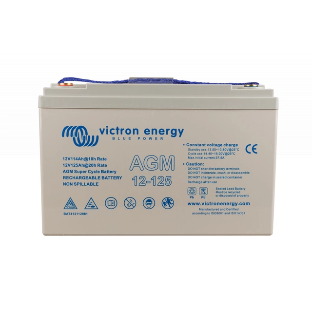 Batteria Victron Energy 12V/125Ah AGM Super Cycle ciclica/solare