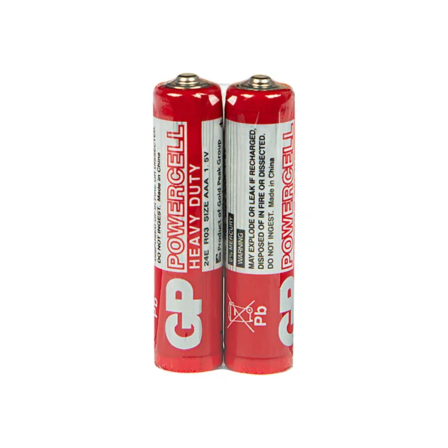 Batteria zinco-carbone AAA 1.5 R3 GP 2 Pezzi