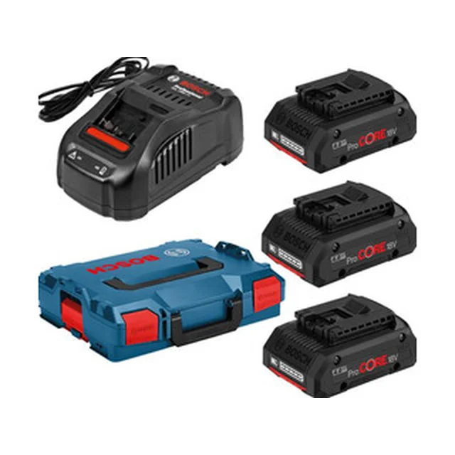 Batterie Bosch 3 x ProCORE18V + chargeur rapide GAL 1880 CV + L-BOXX 102