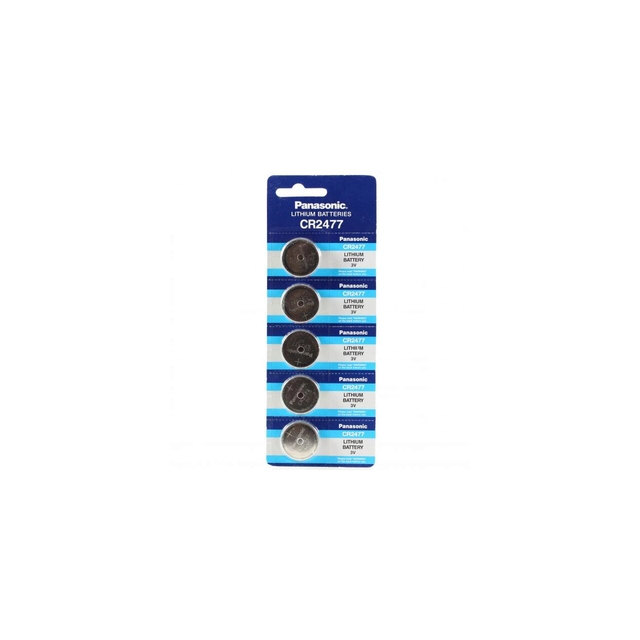 Batterie lithium Panasonic CR2477 3V diamètre 24,5mm x h7,7mm B5 BBB