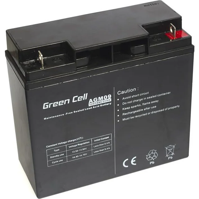 Batterie verte 12V/18Ah (AGM09)