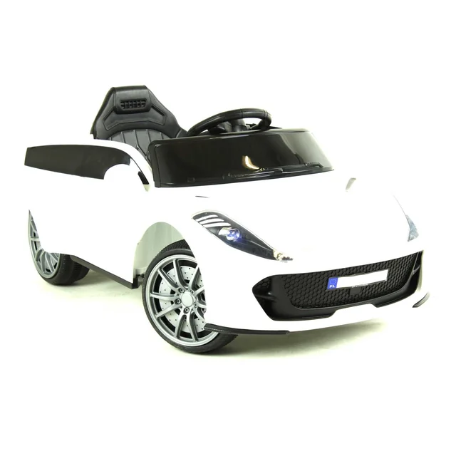 Battery-powered car 2 engines remote control music CAR-S-7-BIALY