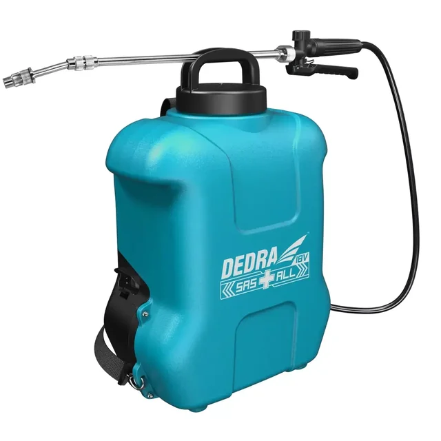 BATTERY-POWERED GARDEN BACKPACK SPRAYER DEDRA SAS+ALL DED6981 18V, PRESSURE 3 OR 5 BAR, TANK 16L