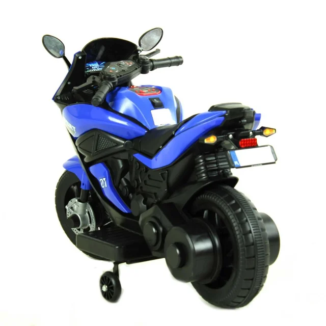 Battery-powered motorcycle for children, trunk MOTO-SX-5-NIEBIESKI