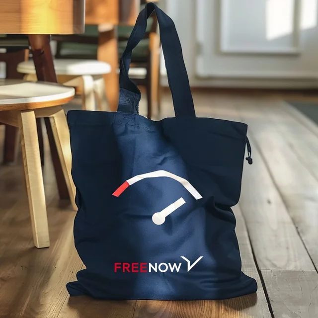 Bawełniana Torba „Free Now” - barva granatowy