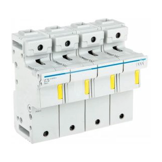 База запобіжника Hager Modular 3P+N L58 запобіжник 22x58mm, 125A 500V (LR704)