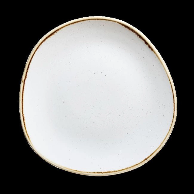 Organically shaped plate plate Stonecast Barley White 264 mm