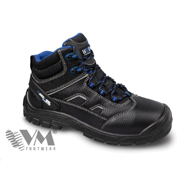 BRUSSELS 2880 -01 shoes, ankle work boots without steel toe 48 black