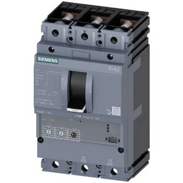 Siemens Siemens Indus.Sector Power switch 1 db Setting range (current): 63 - 160 A Switching voltage (max.): 690 V/AC (W x H x D) 105 x 181