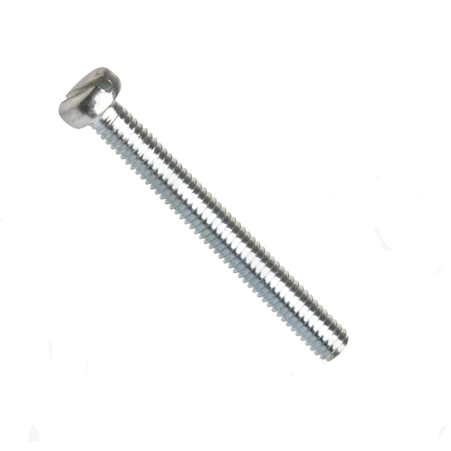 Din 84a, socket head cap screw, steel 4.8, white zinc, m6x75 mm