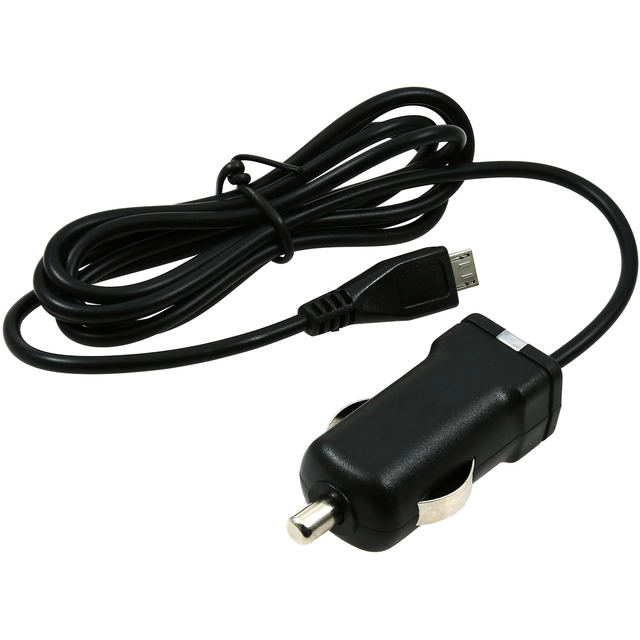Black 1A micro-USB car charger compatible with Motorola CLIQ 2
