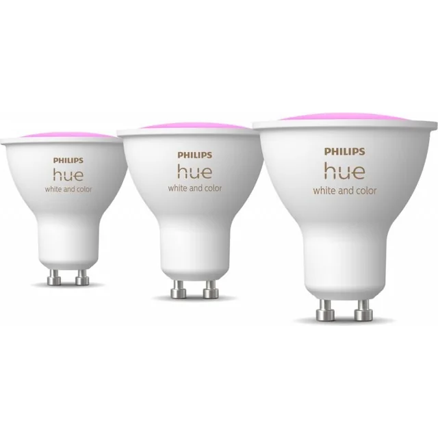 BEC GU10 WHITE&amp;COLOR/3PACK 929003666503 PHILIPS