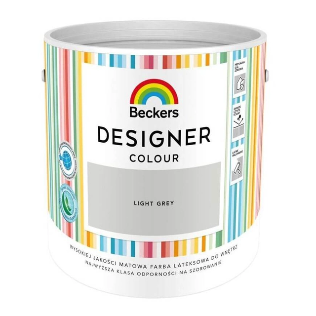 Beckers Designer Color Light Grey Latex Paint 5L