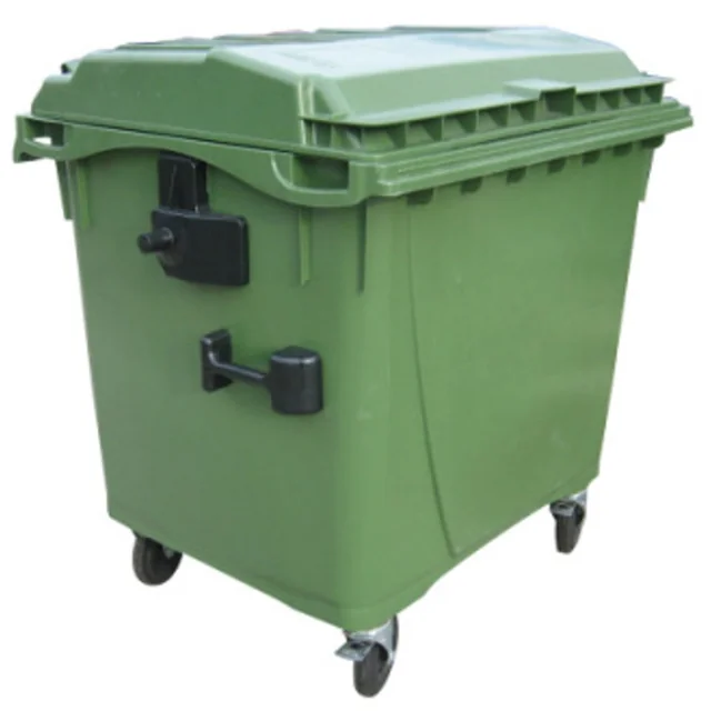 Behälter für die Sammlung von Siedlungsabfällen und Müll ZERTIFIKATE Europlast Austria - grün 1100L
