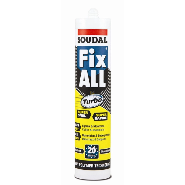 Bela tesnilna masa Soudal Fix All Turbo 290ml