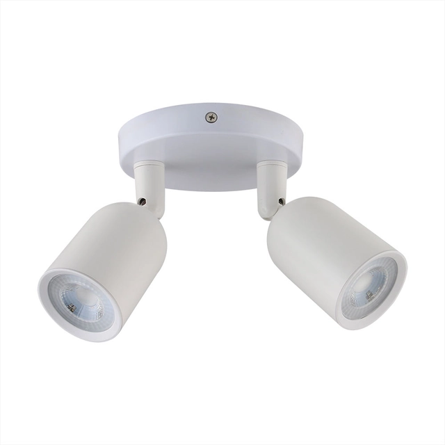 Бели LED прожектори - 2xGU10 - Стенни - Обков - IP20