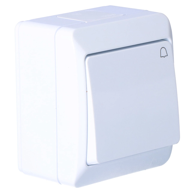 Bell connector, surface-mounted,IP44, white, HERMES