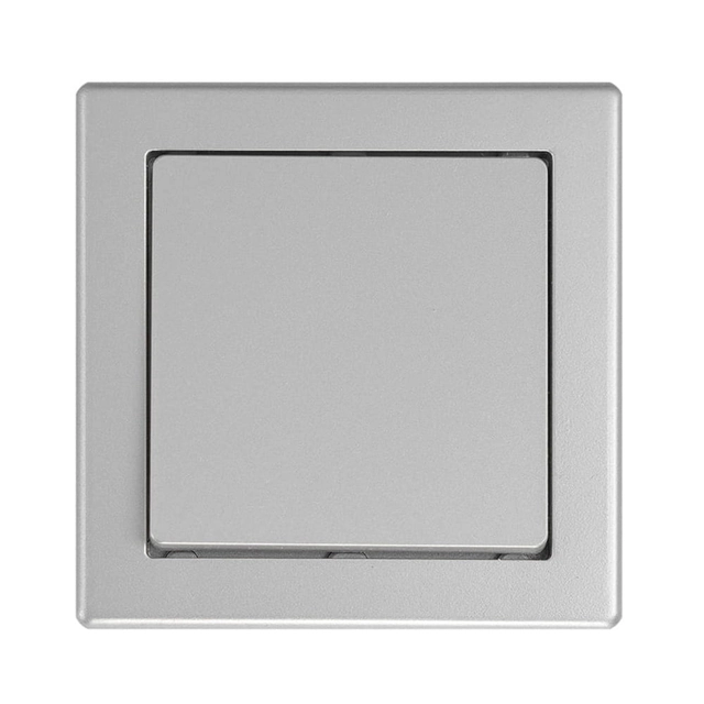 Bell switch with frame - silver