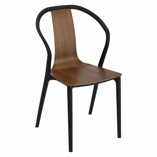 Bella chair black / walnut