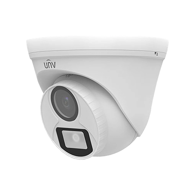 Beltéri analóg megfigyelő kamera 2 megapixeles objektív 2.8mm, fehér fény 20m, IP67, ColourHunter - UNV UAC-T112-F28-W