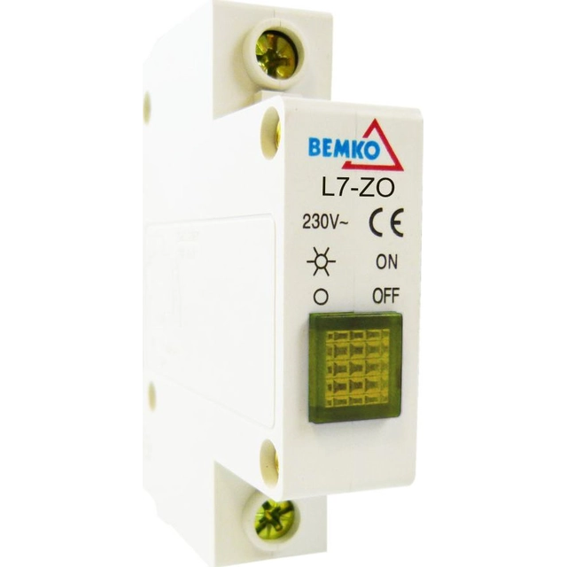 Bemko Signallampe 1-fazowa gul Fasetilstedeværelsesindikator A15-L7-ZO Bemko 2020