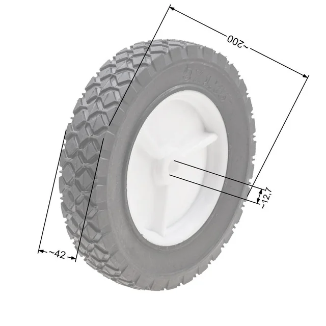 Bensiinikäyttöisen ruohonleikkurin pyörä 200Mm 832Hp