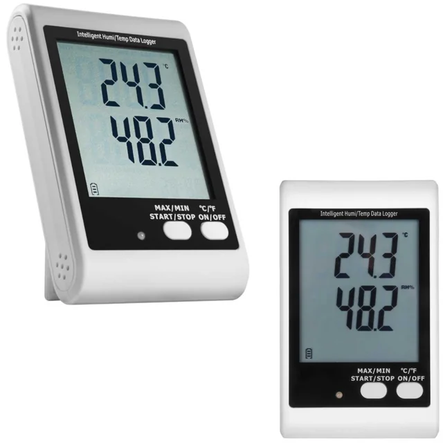 Bereik thermohygrometer temperatuur- en vochtigheidsrecorder 0 - 100% -35 - 70deg;C USB