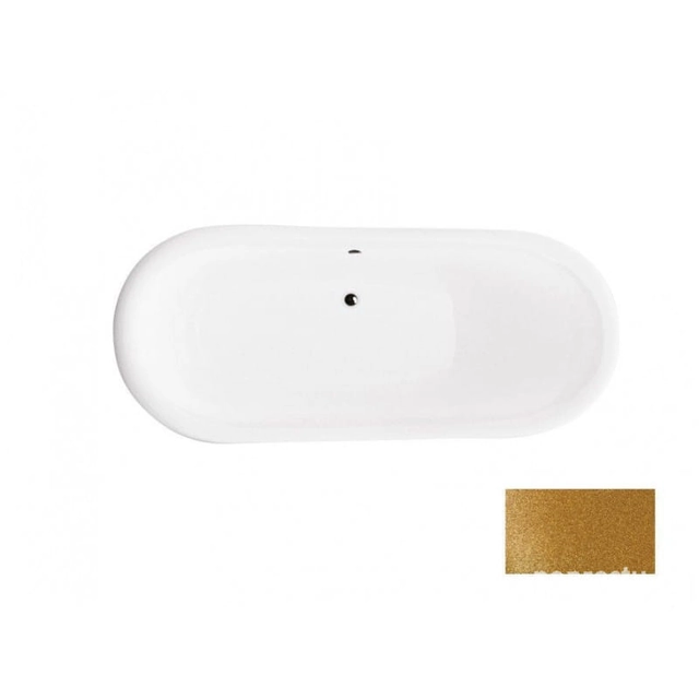 BESCO Amelia Glam Badewanne Gold 190x77cm + Chrombeine