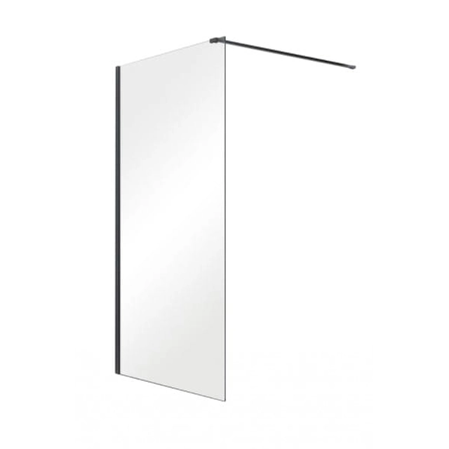 Besco Aveo Black Walk-In brusevæg 140x195 cm - yderligere 5% RABAT med kode BESCO5