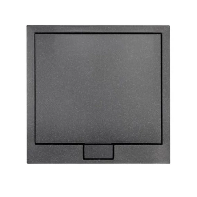 Besco Axim Ultraslim quadratische Duschwanne 80 x 80 cm schwarz - zusätzlicher 5% RABATT mit Code BESCO5