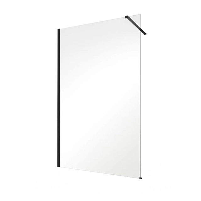 Besco Eco-N Black Walk-In shower wall 110x195 cm - additional 5% DISCOUNT with code BESCO5