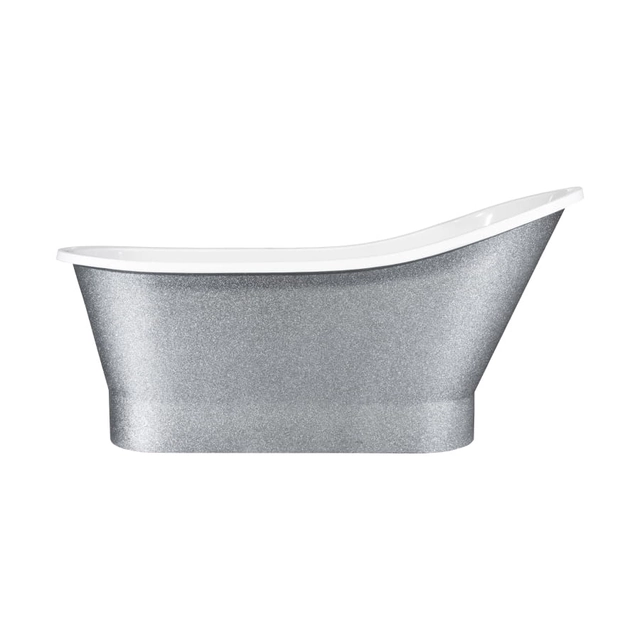 Besco Gloria Glam freestanding bathtub 160 silver - ADDITIONALLY 5% DISCOUNT FOR CODE BESCO5