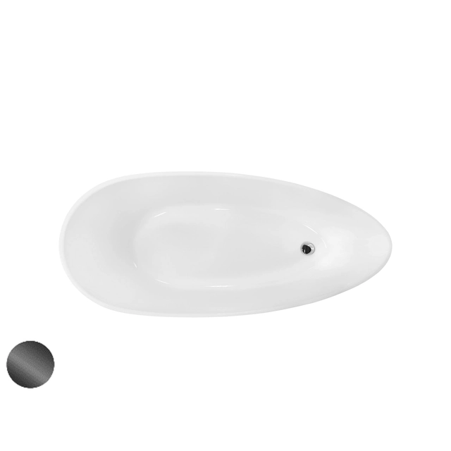 Besco Goya Freestanding Bathtub 160 + click-clack graphite cleaned from the top