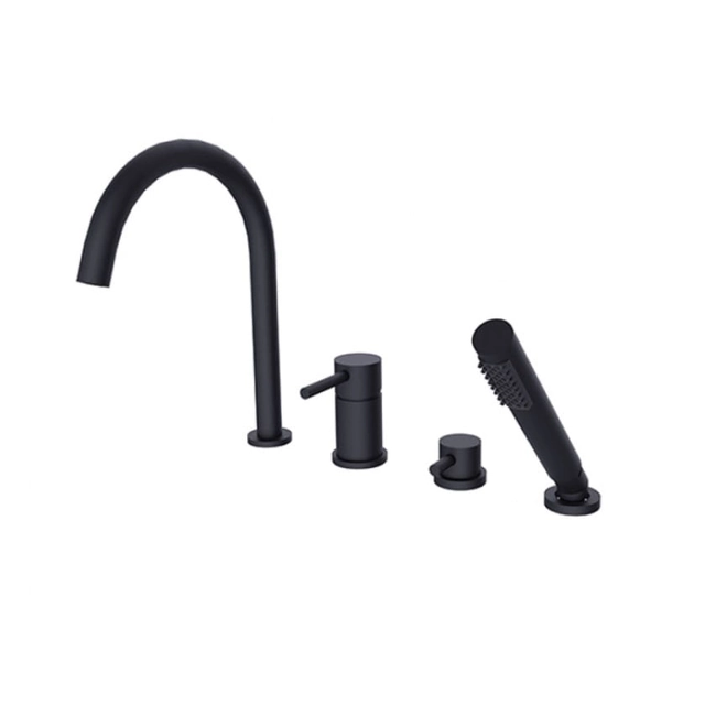 Besco Illusion bathtub faucet 4-otworowa black matt - additional 5% DISCOUNT with code BESCO5