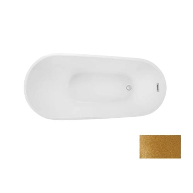 BESCO Melody Glam Badewanne, Gold, 150x80cm Chrom