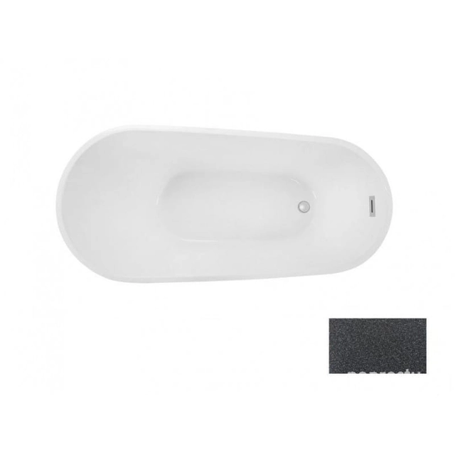 BESCO Melody Glam Badewanne, Graphit, 150x80cm Chrom