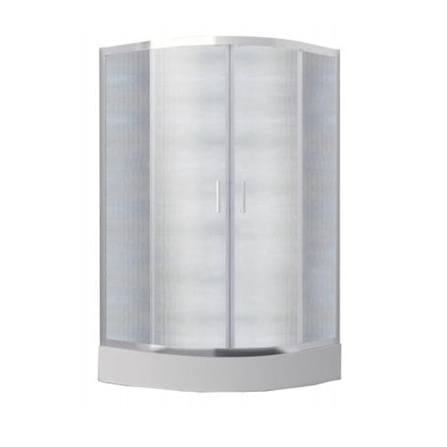 Besco Modern semi-circular shower cabin 80x80x165 graphite glass - additional 5% DISCOUNT with code BESCO5