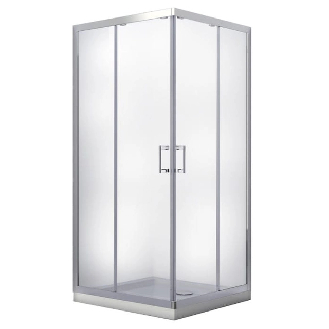 Besco Modern square shower cabin 80x80x185 frosted glass - additional 5% DISCOUNT with code BESCO5