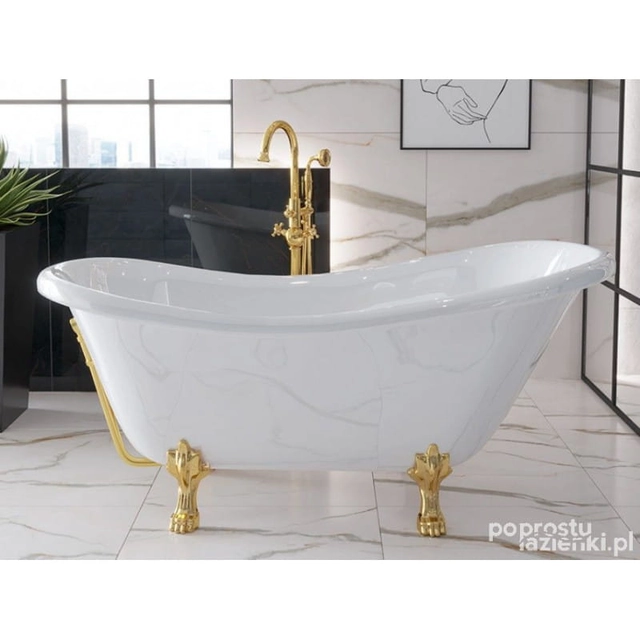 BESCO Otylia fürdőkád, 170x77cm+nogi arany