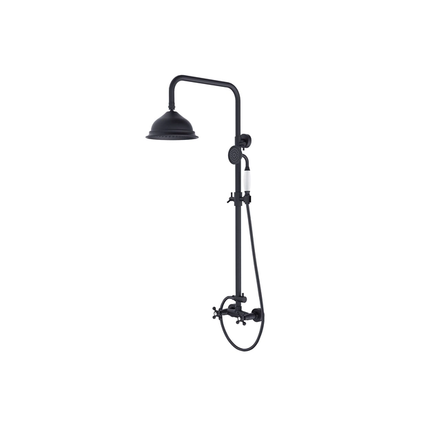 Besco Retro black matt surface-mounted shower set - ADDITIONALLY 5% DISCOUNT FOR CODE BESCO5