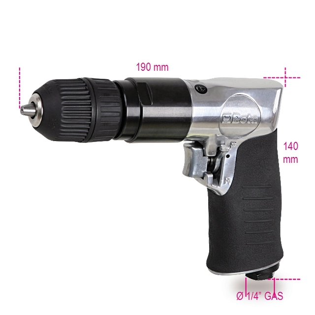 Бета инструменти Двупосочна пневматична бормашина 10mm 6,2bar (019320040)