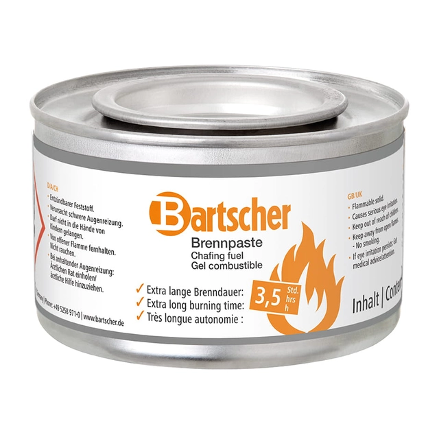 Bezpečná pasta Bartscher | plechovka 200g | doba hoření 3,5 h
