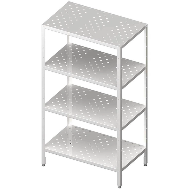 Storage rack | perforated shelves | 1100x700x1800 mm | twisted