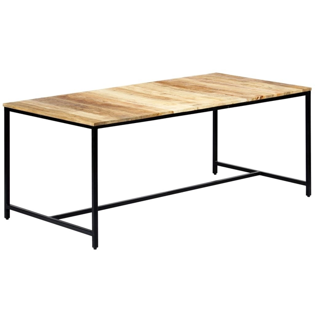 Lumarko Dining table, 180 x 90 x 75 cm, solid raw mango wood